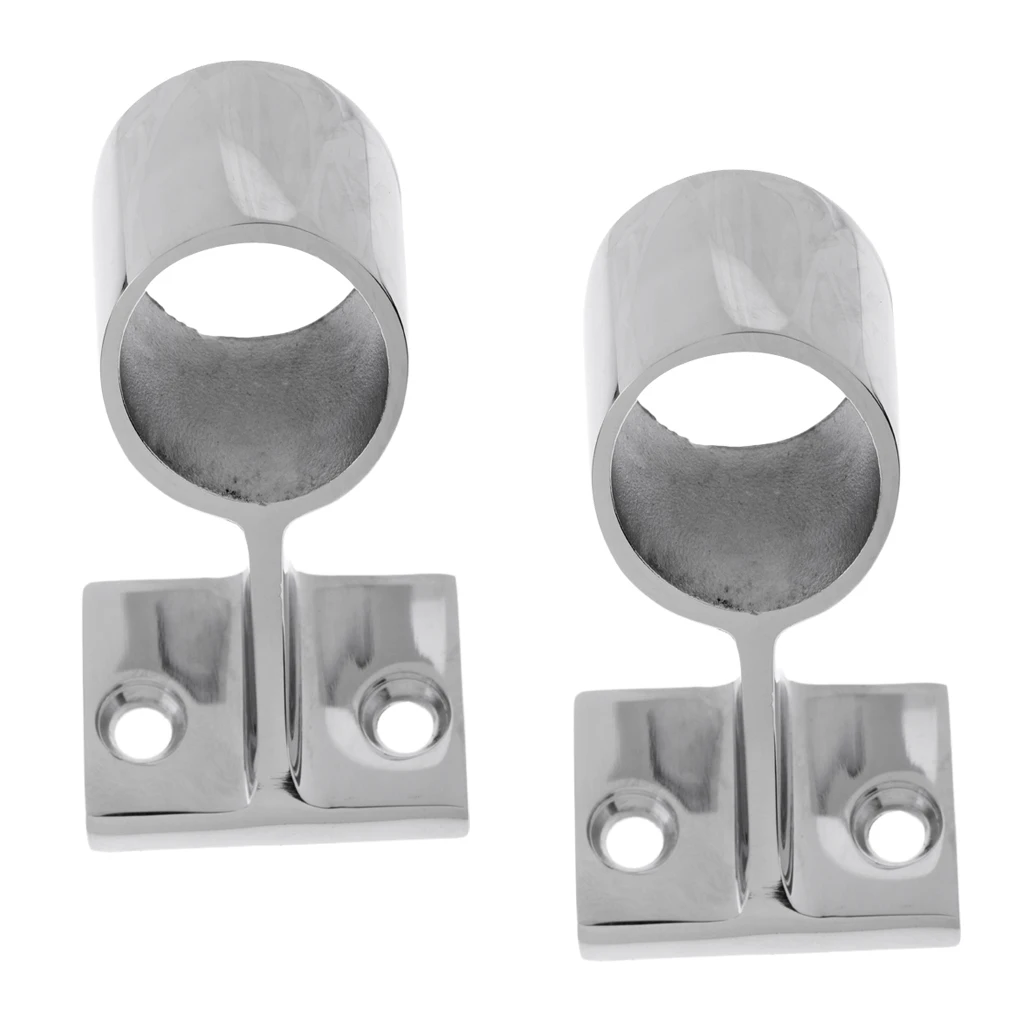 2x316 из нержавеющей стали морские шлюпки ручная направляющая фитинг 60 градусов центр стойки для 1-дюймовый с фокусным расстоянием 25 мм насосно-компрессорных труб, серебристый