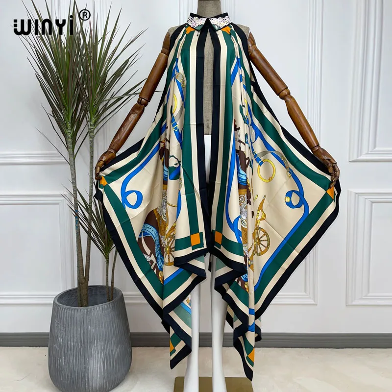 TrafRobe sukienka Fashion Summer kimono Dress free Size Women's Half Sleeve Floral Printed Elegant Casual Vacation Loose Dresses