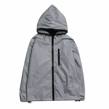 

cool shows Men's Super Reflective Waterproof Windproof Rain Suit Jacket Coat