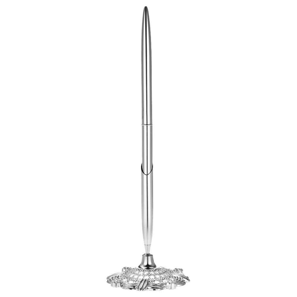 Pen Holder Set Alloy Wedding Guest Signature Hollow Round for Engagement Bridal Shower Necessity | Дом и сад