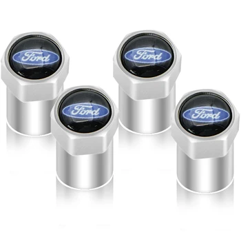 

4pcs Hot Black Sliver Car Badge Wheel Tire Valve Cap Tyre Dust Cap For Fords Focus 2 3 1 MK2 MK3 MK1 Fusion Accessories
