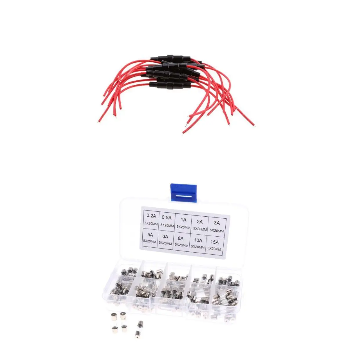 Perfeclan 10pc fuse holder inline screw type AGC 100Pcs Glass Tube Fuses Kit