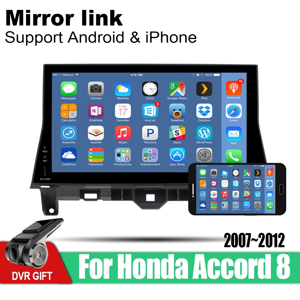 Автомобильный gps мультимедийный плеер ZaiXi для Honda Accord 8 2007 ~ 2012 автомобильный Android