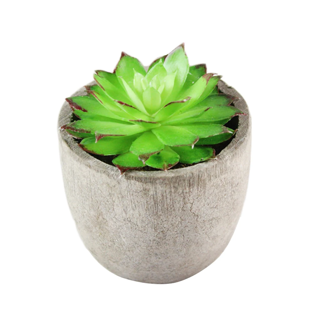 NO.4 Simulated Succulent Plants DIY Artificial Bonsai Fleshy Flower Art Home Decor Miniature Landscape - Цвет: NO.4