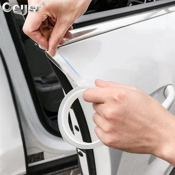 

Ceyes 1pc Car Accessories Car Door Sill Protector Nano Stickers Tape Auto Bumper Strips Car Door Protect Scratchproof Stickers