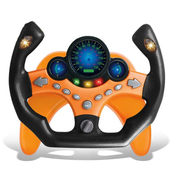 orange Игрушки для малышей, развивающая игрушка на рулевом колесе, игрушечный светильник для моделирования звука, игрушечный автомобиль для детей дошкольного возраста, игрушка в подарок - Цвет: orange