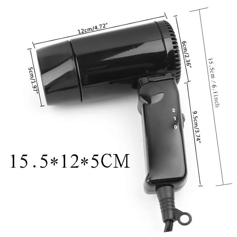 Оконный размораживающий прикуриватель с вилкой, горячий и холодный складной походный Дорожный фен, автомобильный фен для волос, новинка, портативный, 12 В