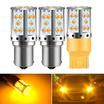 

2pcs 1156 BAU15S PY21W 7507 LED Bulbs For Cars Turn Signal Lights Amber/Orange Lighting T20 7440 wy21w p21w ba15s Reversing Lamp