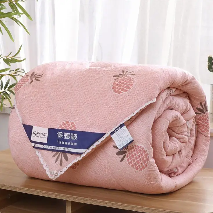 Мягкое Клетчатое одеяло, одеяло, шелковое хлопковое наполнителя, теплое одеяло для осени и зимы с кружевным дизайном, одеяло, 1 шт - Цвет: C