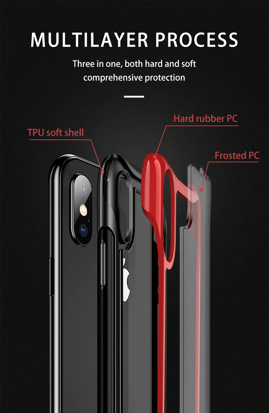Противоударный силиконовый чехол для телефона для iPhone 11 Pro Max 6 6S 7 8 Plus X XR XS Max чехол прозрачный мягкий ТПУ+ матовый чехол со стеклом