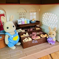 1/12 Forest Rabbit Animal Family breadshop Set Food Toy Miniature Dollhouse Furniture Accessories Birthday Gift Toys For Girls 2