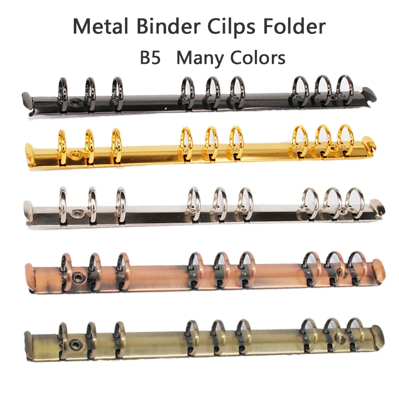 

B5 High Quality Binding Clips Metal Binder Clip Many Color Loose-leaf Binder File Folder Hoop Album Scrapbook Circle Ring Binder