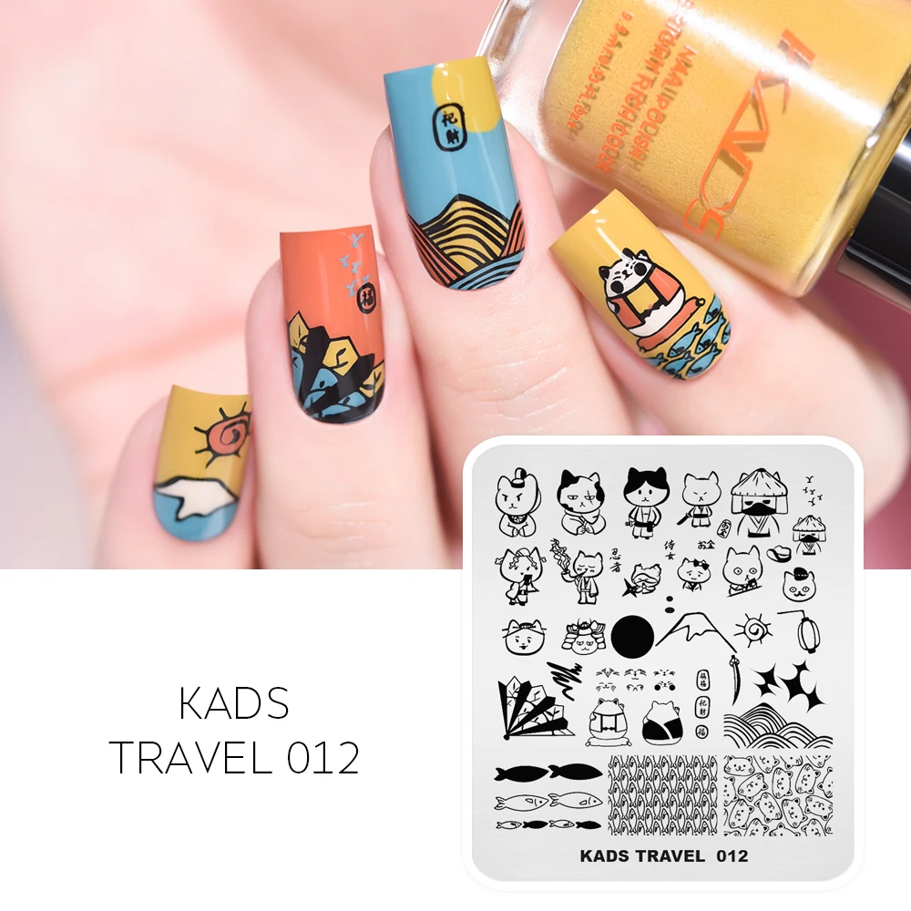 Nail Stamping Plate Japanese Style Lucky Cat Mountain Nail Art Template  Image Stencil Plate DIY Nail Decoration Tool Stamp Mold|Nail Art Templates|  - AliExpress