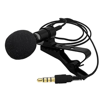 

1/2/5pcs Clip-on Microphone Collar Lapel Lavalier Wired Mic Interview Meeting Speech Portable Microphone