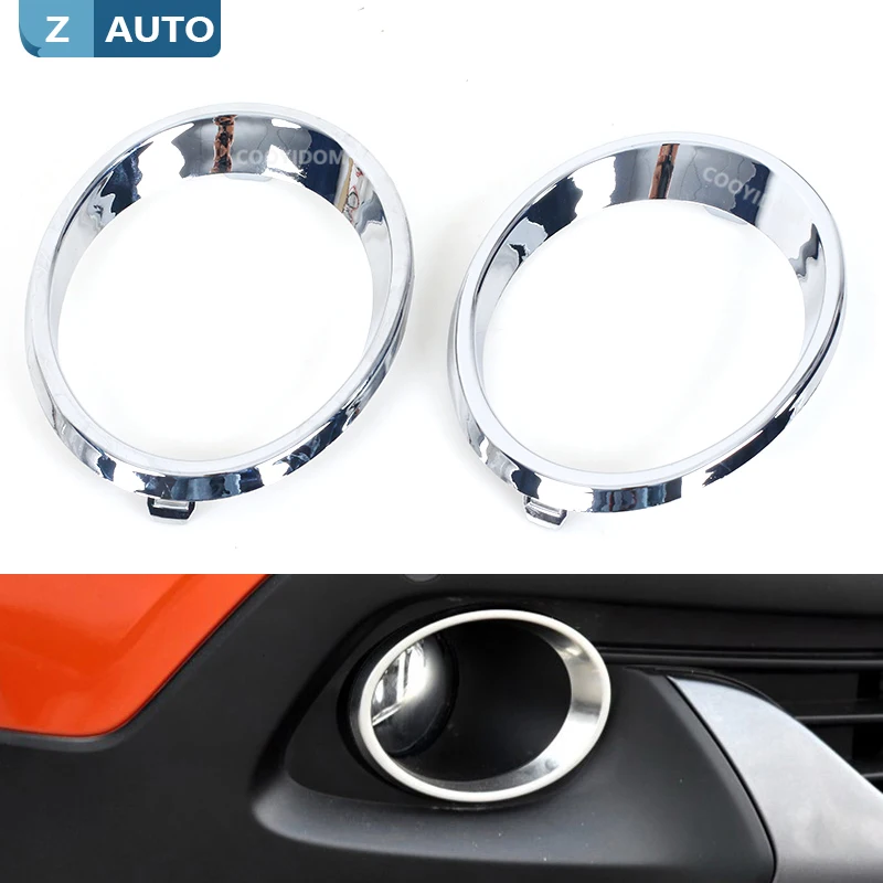 2 Pcs For Renault Kadjar 2016 2017 2018 2020 front fog lamp shade Car Front Fog Light Lamp Cover Frame Trim Bezel Garnish