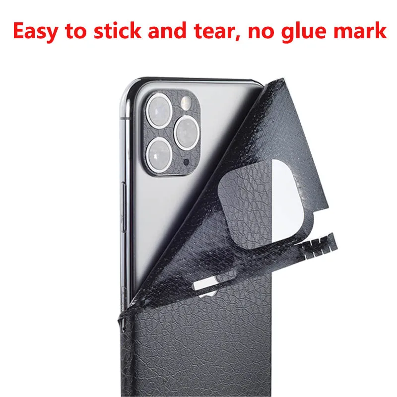 Наклейка с кожаным рисунком для iPhone 8 11 12 Plus наклейка на заднюю панель Pro Max клейкая