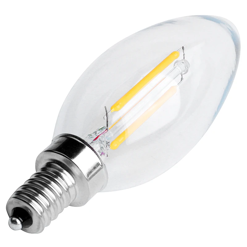 Диммируемый E12 COB Edison свеча пламя накаливания светодиодный светильник лампа