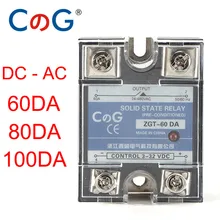 CG SSR-60DA 80DA 100DA реле Однофазный DC управление AC 24-480VAC 3-32VDC радиатор 60A 80A 100A DA твердотельное реле