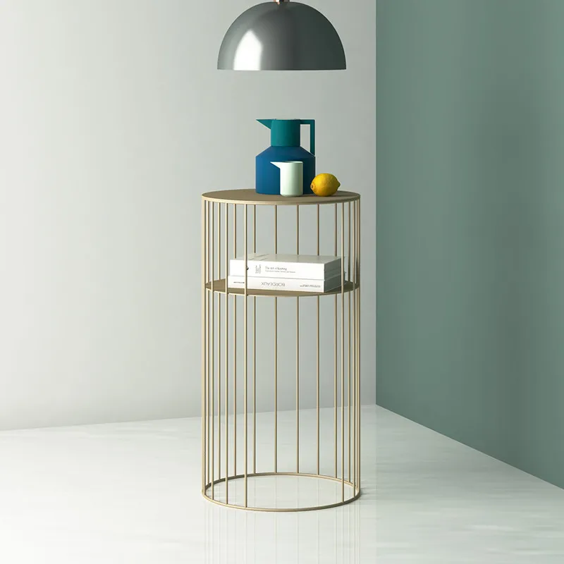 Современный простой диван с ферритовым искусством скандинавский гостиной креативный свет роскошный современный розовый золотистое Круглое для хранения, из металлической проволоки b