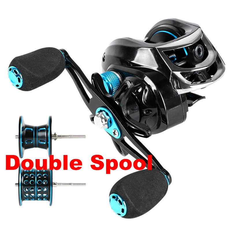 NEW Double Spool Fishing Reel 7.2:1 Gear Ratio Baitcasting reel Super Light weight Magnetic Brake Carp | Спорт и развлечения