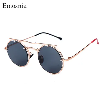 

Emosnia Luxury Vintage Brand Ladies Fashion Black Sunglasses Men Classic Round Outdoor Sun Glasses UV400 Oculos De Sol Gafas