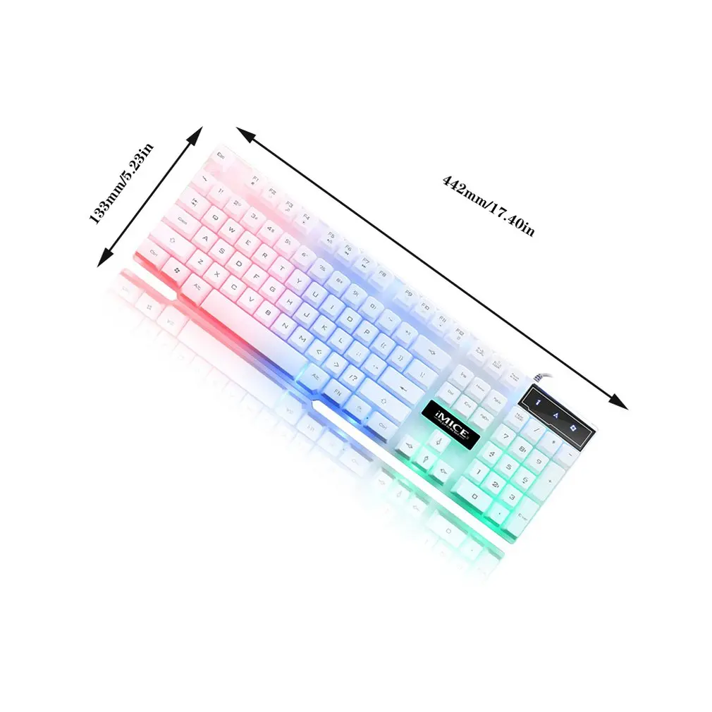 Игровая клавиатура iMice 104 Keycaps механическая с RGB подсветкой игровая наклейкой RU