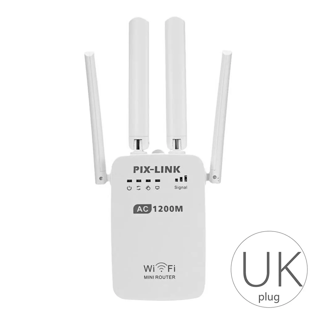 1200 Мбит/с двухдиапазонный 2,4/5G 4-антенны Wi-Fi расширитель диапазона Wi-Fi ретранслятор Беспроводной Wi-Fi маршрутизатор домашней сети по поставке товаров для дома