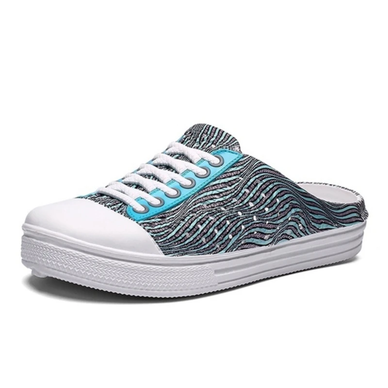 

Canvas Shoes Women 2020 Spring and Aummer Women's Lace-up Casual Shoes Without Heel Half Support One Pedal Lazy Shoes