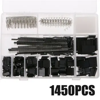 

1450pcs/Set Dupont Wire Jumper Pin Header Connector Housing Kit Male Crimp Pins+Female Pin Connector Terminal Pitch With Box