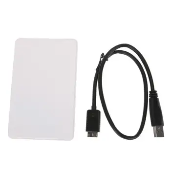 

White 2TB Mobile HDD Enclosure Case 2.5"inch USB 3.0 to SATA HDD Hard Drive External Enclosure Case High Quality HDD Box