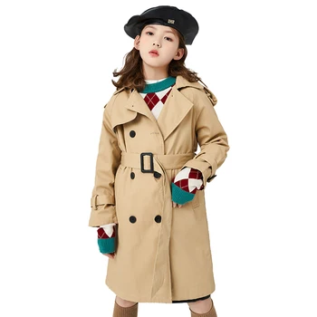 

Coat For Girl Solid Long Jacket Coat For Girls Casual Style Kids Coats Spring Autumn Kids Clothing 6 8 10 12 14