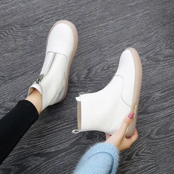 

and restoring ancient ways the new during the spring and autumn 2020 pregnant women white shoe soft bottom Martin boots