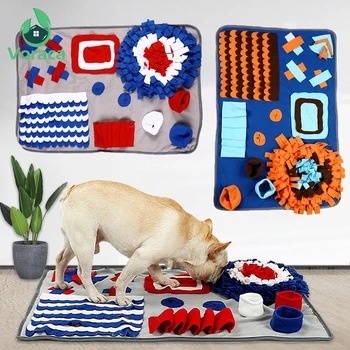 

74*50cm Pet Dog Sniffing Mat Puzzle Toys Slow Feeding Food Mat Training Foraging Funny Cat Toys Snuffelmat Feeder Soft Pad