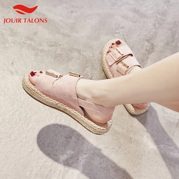 

Jouir Talons New Wholesale Leisure Gladiator Straw Sole Buckles Fashion Vacation Summer Woman Shoes Women Sandals