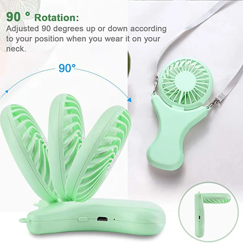 USB СВЕТОДИОДНЫЙ светильник Портативный мини двойной головкой вентилятор шейным