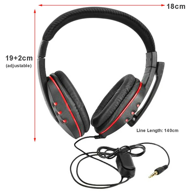 MERRISPORT 2020 NEW Arrial Gaming Headset With Mic Wired Headphone 3 5mm Jack For PS4 Laptop Stereo Durable Red