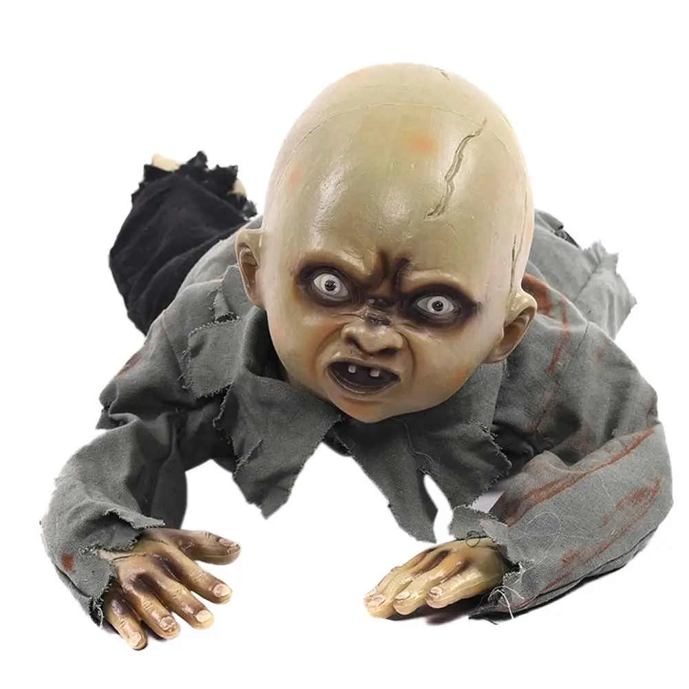 

Halloween Party Decorations Horror Layout Crawling Ghosts Voice Control Toy Glow Crawling Ghost Haunted House Prop Fake Blood 4