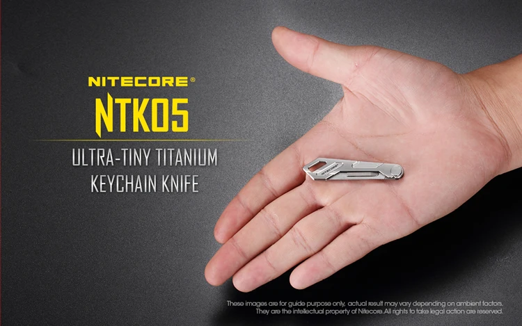 NITECORE NTK05 UltraTiny титан брелок нож легкий многоцелевой складной нож Открытый Инструменты Мини Тактический нож