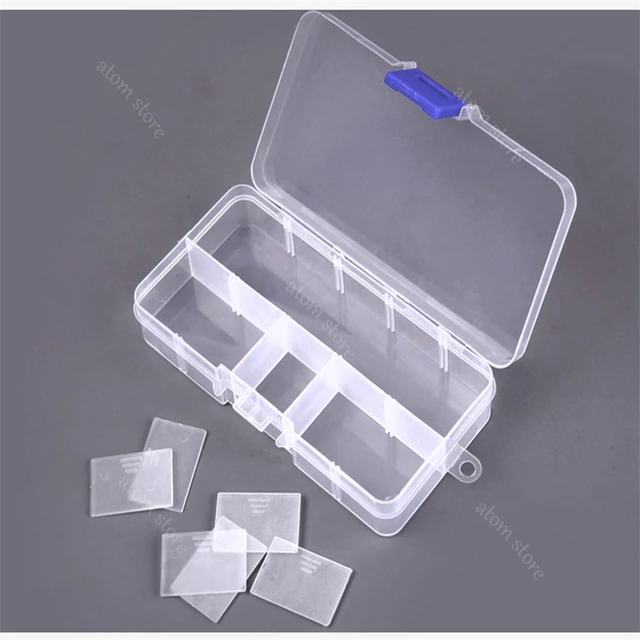 Új 10 Slots Cellák Színes Hordozható Ékszer Szerszám Tároló Doboz Konténer Gyűrű Elektronikus Alkatrészek Csavargyöngyök Szervező Műanyag Tok - Image 4