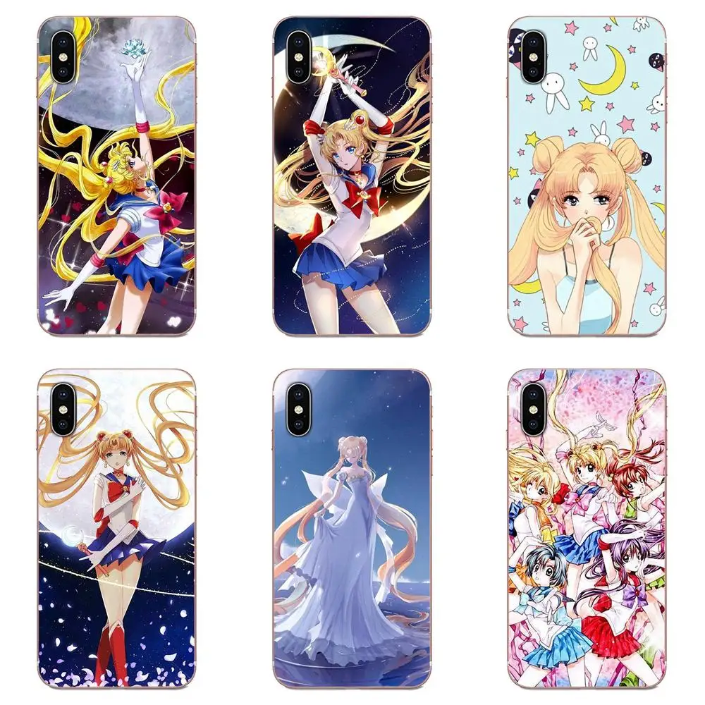 Cute Sailor Moon Crystal Version Girly Custom For Samsung Galaxy A10 A20 A20E A3 A40 A5 A50 A7 J1 J3 J4 J5 J6 J7 2016 2017 2018 | Мобильные
