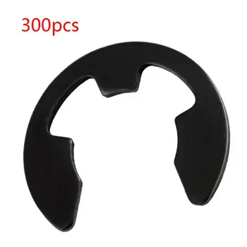

300pcs Black Carbon Steel E-Clip Assortment Kit Retaining Ring for Fastener Shaft 1.5mm-22mm