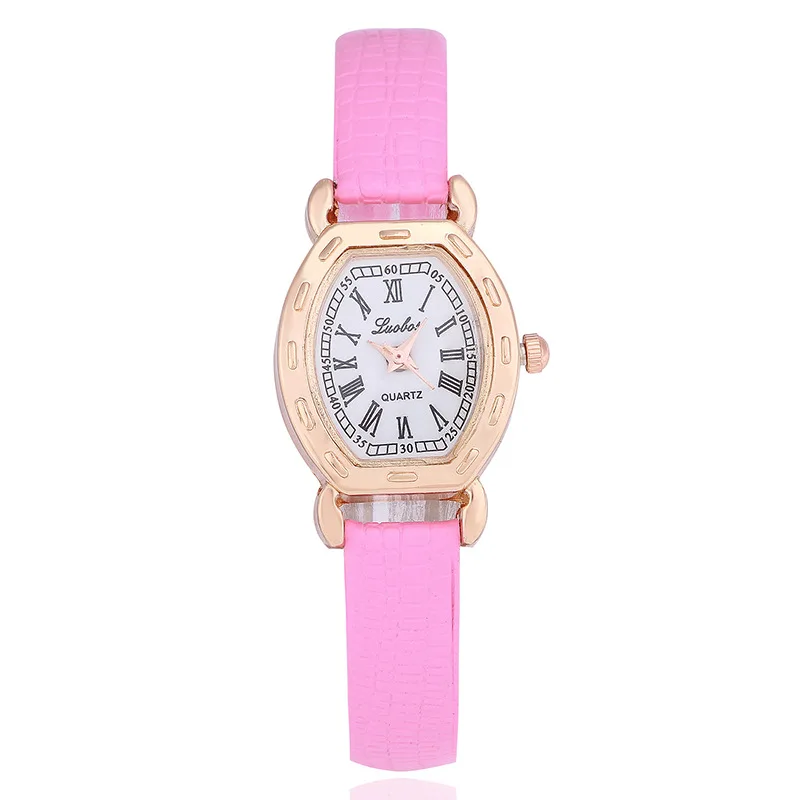 

Korean-style Fashion Roman Numerals Combined Watch Small round Dial Casual Trend STUDENT'S Watch COUPLE'S Watch Quartz Watch