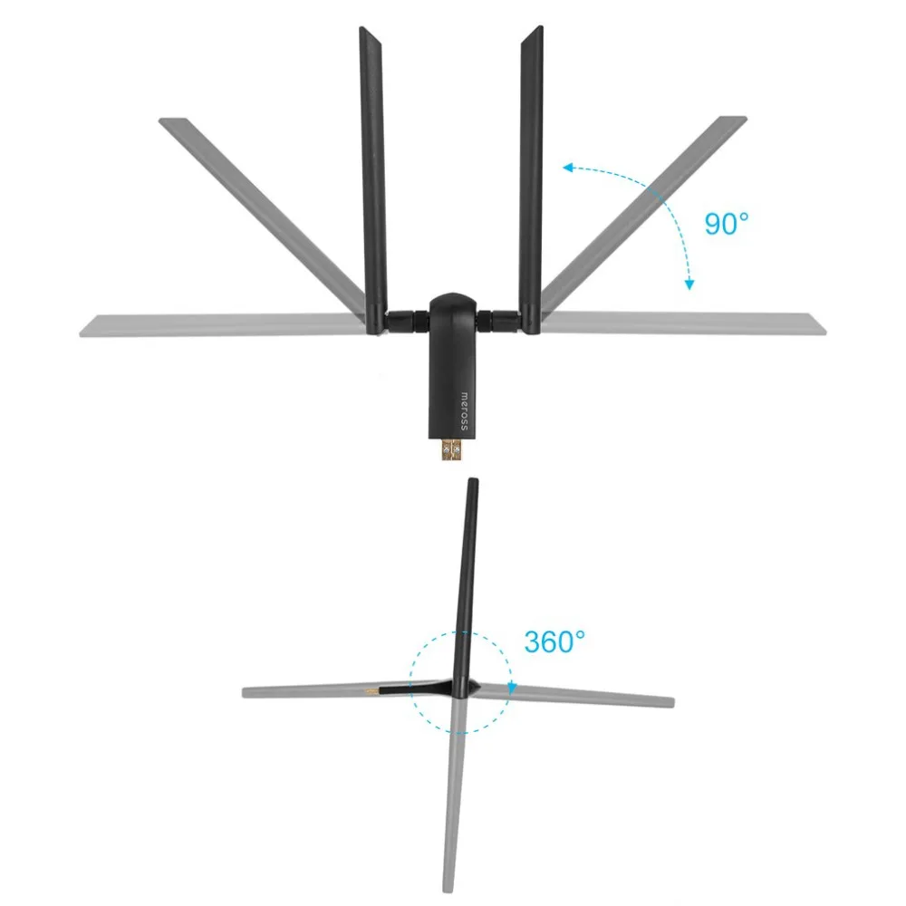 Meross WMA265 AC1200 беспроводной USB адаптер супер скорость USB 3,0 Wi-Fi адаптер WiFi ключ для ПК ноутбуков планшетов
