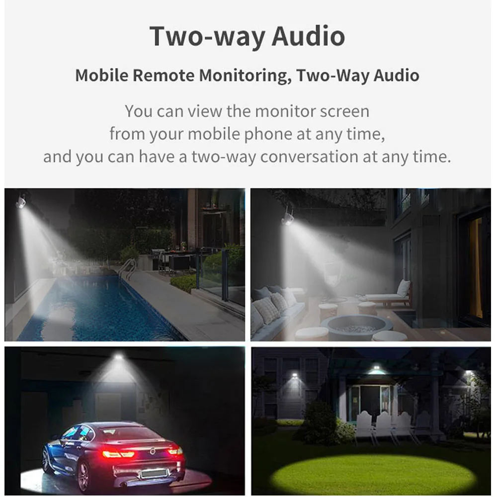 Waterproof Wall Lamp IR Motion Detection Smart Induction Lamp Outdoor 2MP wireless Camera