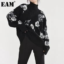 Black sweater with sequin sleeves Clearance