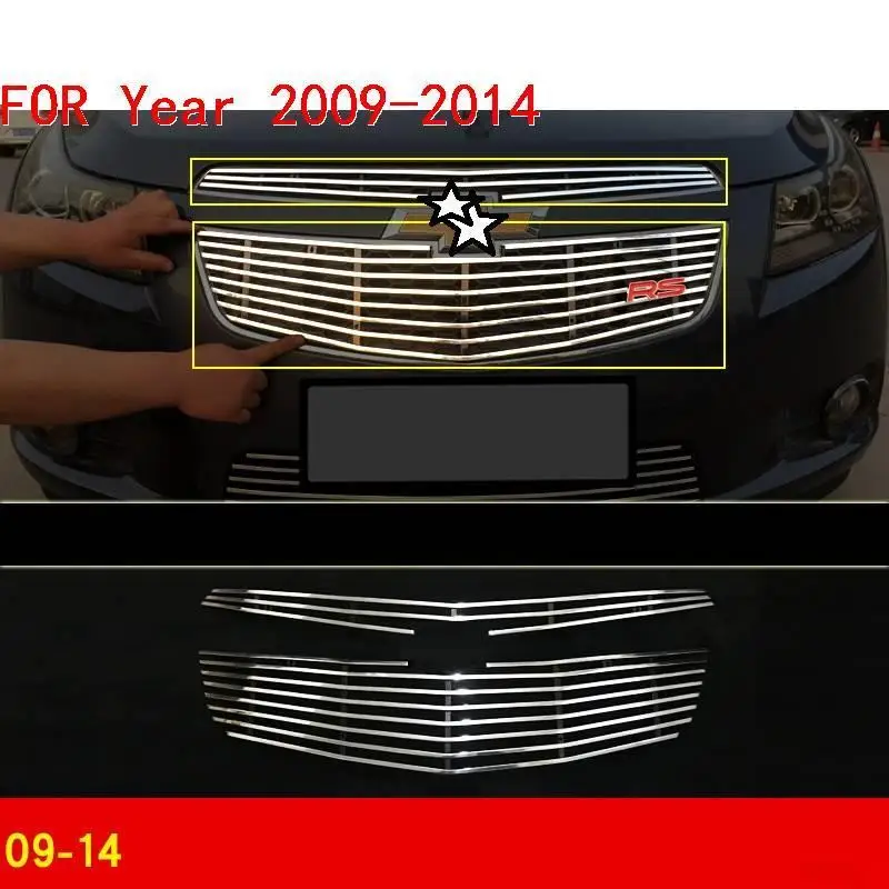 Украшение автомобил авто модифицированные части внешние автомобильные аксессуары гоночный гриль 09 10 11 12 13 14 15 16 17 18 для Chevrolet Cruze