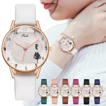

Fashion Ladies Watch Creative Printing Cartoon Pattern dial Quartz Analog watches Women Watches Female Gifts relogio feminino