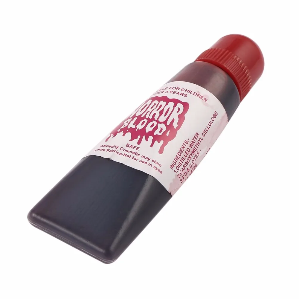 Unique Toy Popular for Halloween Fake Blood Gel Tube Horror fancy dress Costume Halloween Party Joke Red Toy