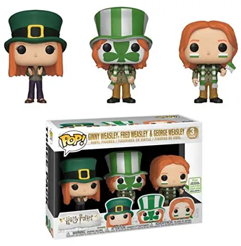 Эксклюзивный Funko pop официальный Гарри Поттер-Джинни, Fred Weasley, и Джордж Уизли 3 Упаковки Виниловые Фигурки Коллекционная модель игрушки