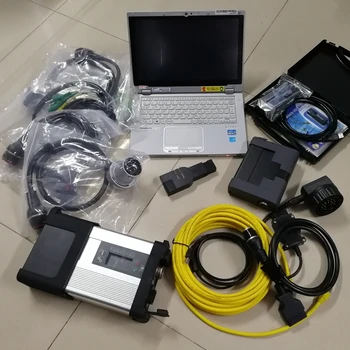 

3in1 Auto diagnosis software in used Laptop CF-AX2 I5 + icom A2 B C + MB STAR C5 SD Conenct C5 + VAS 5054A with OKI full chip